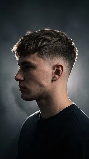Young Man Profile with Taper Fade