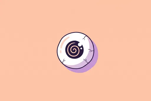 Quirky Cartoon Eyeball With Spiral Pupil