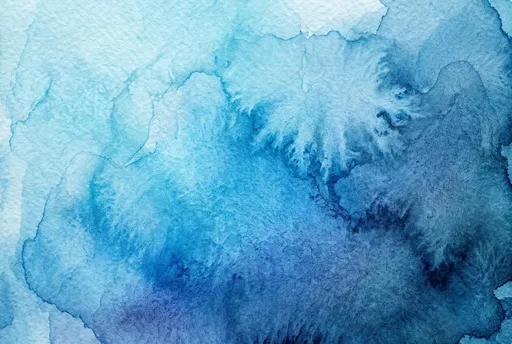 Abstract Blue Watercolor Wash Texture Background