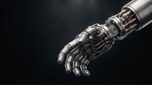 Brushed Steel Mechanical Robot Hand