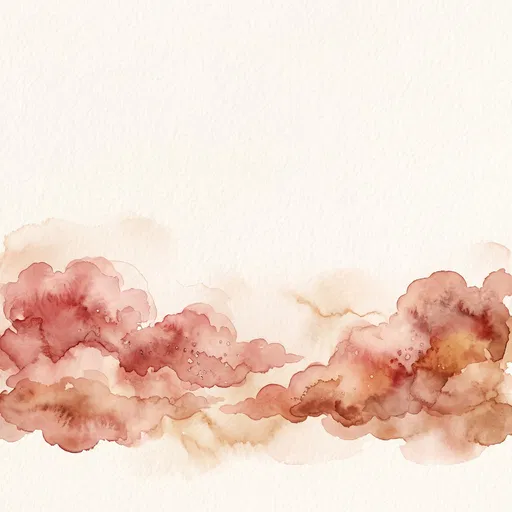Warm Terracotta Watercolor Clouds Background