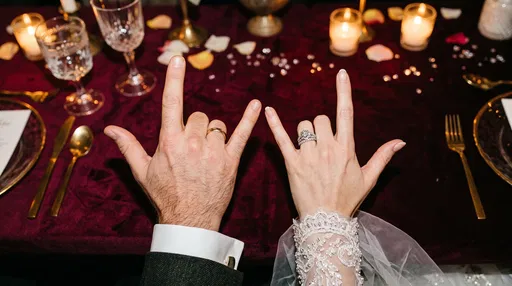 Bride and Groom Hands Signing Love