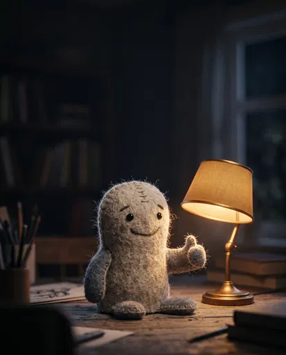 Felt Plush Toy Giving Thumbs Up