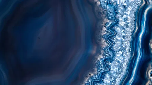 Backlit Blue Agate Macro Wallpaper