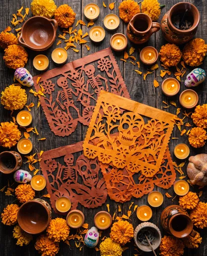 Día de los Muertos Flat Lay