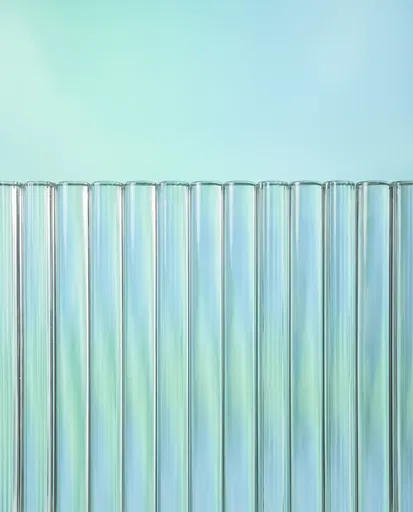 Fluted Glass Rods Pastel Gradient Background