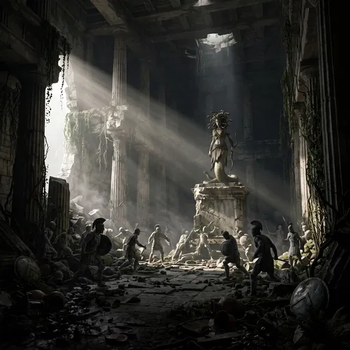 Medusa Lair in Ruined Greek Temple