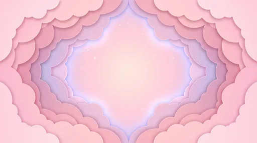 Pastel Pink Paper Cut Clouds Frame