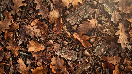 Top-Down Autumn Forest Floor Texture