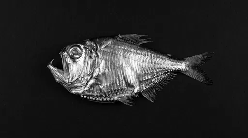 Monochrome Deep Sea Hatchetfish Specimen