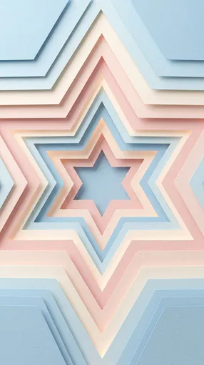 Pastel Paper Cut Star of David