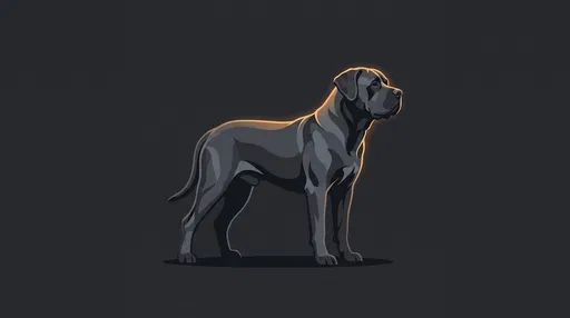 Mastiff Dog Profile Vector Illustration