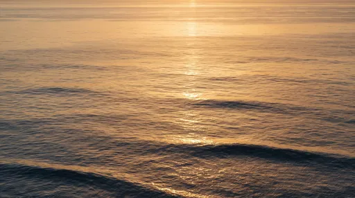 Golden Hour Calm Ocean Surface