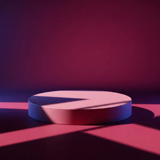 Pink Product Podium With Geometric Shadows