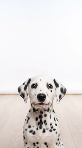 Dalmatian Puppy Studio Portrait