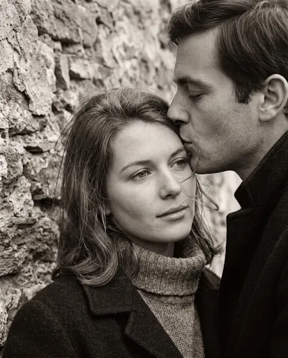 Vintage Monochrome Portrait of Couple