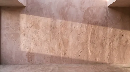Sunlight on Dusty Rose Microcement Wall