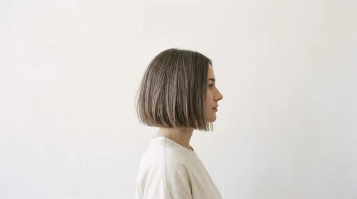 Woman in Profile with French Bob Haircut