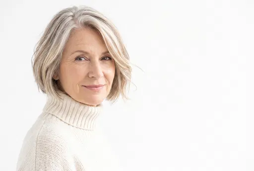 Mature Woman with Blonde Highlighted Bob