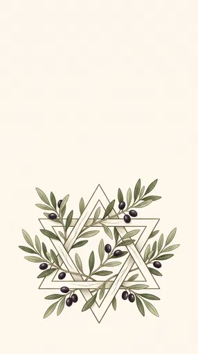 Star of David with Olive Branches