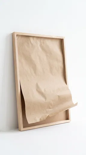 Kraft Paper Lifting From Wooden Frame
