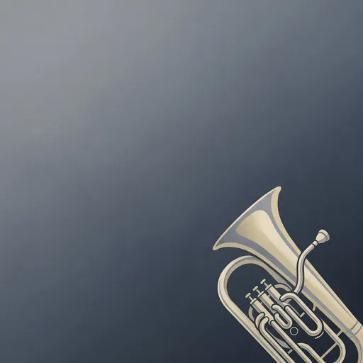 Minimalist Brass Euphonium Graphic Background
