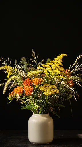 Wildflower Bouquet in Cream Ceramic Vase