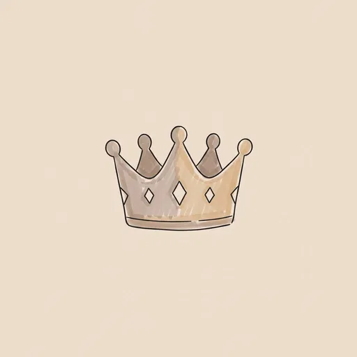 Hand-Drawn Doodle Crown Illustration