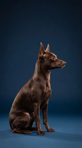 Chocolate Brown Dog Profile Studio Portrait