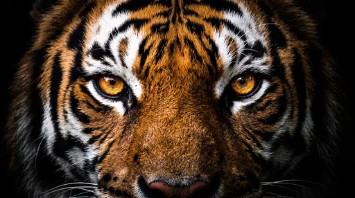 Close-Up Portrait of Bengal Tiger Eyes