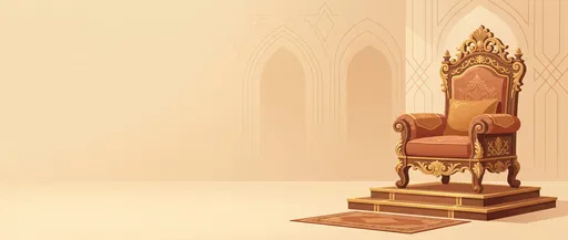 Ornate Royal Throne Illustration Banner
