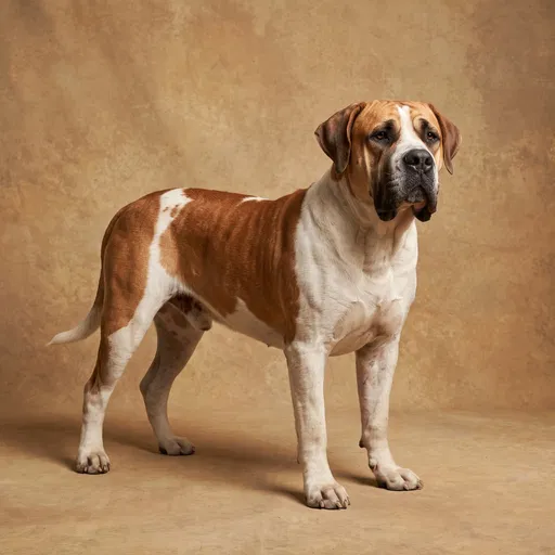Piebald Mastiff Dog Studio Portrait