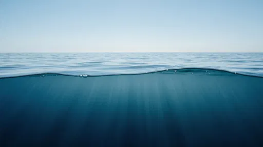 Split-Level Over-Under Calm Ocean Background