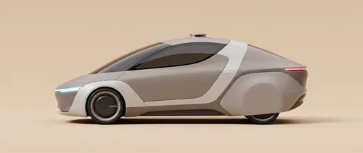 Futuristic Autonomous Pod Car Side Profile
