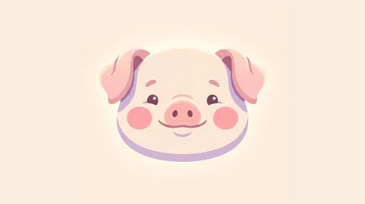 Cute Pastel Piglet Face Vector Clipart