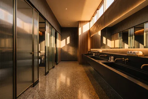Luxury Modern Commercial Restroom Interior