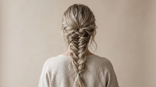 Back View of Blonde Fishtail Braid