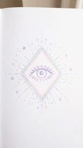 Pastel Mystic Eye Colored Pencil Sketch
