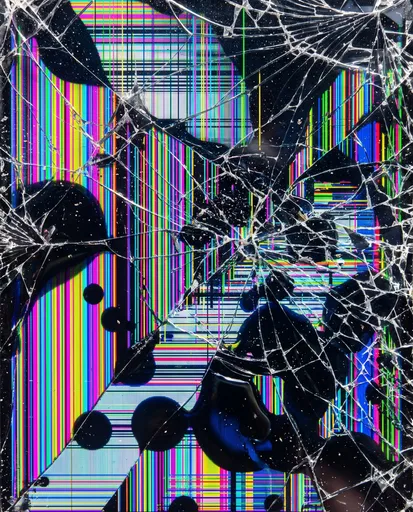 Shattered LCD Screen Glitch Texture