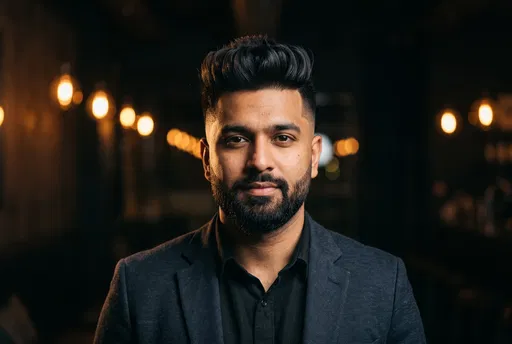 South Asian Man with Quiff Hairstyle