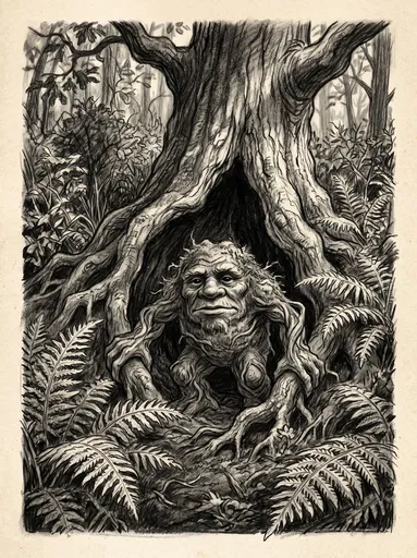 Charcoal Root Spirit in Hollow Oak