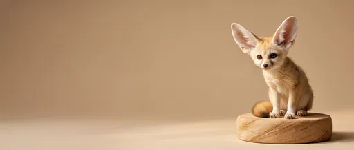 Cute Fennec Fox on Pedestal