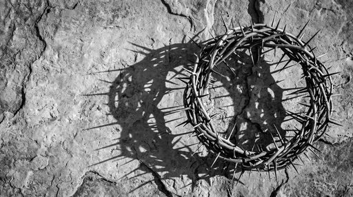 Monochrome Crown of Thorns on Stone