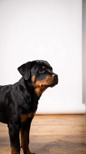 Rottweiler Puppy Profile in Studio
