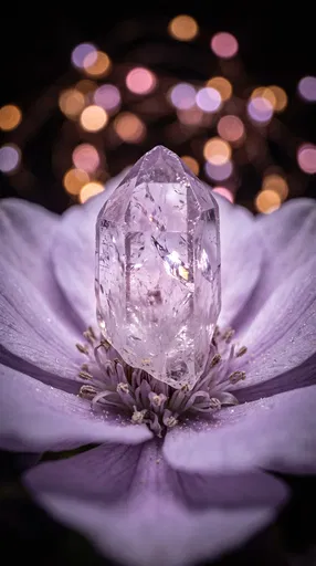 Amethyst Crystal in Pale Violet Flower