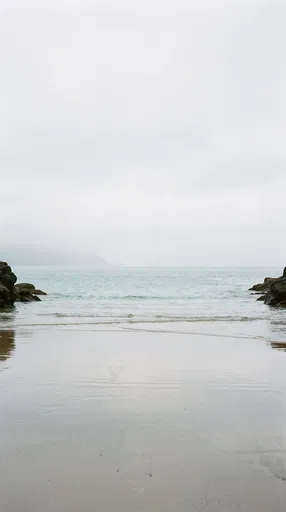 Misty Turquoise Cove at Low Tide