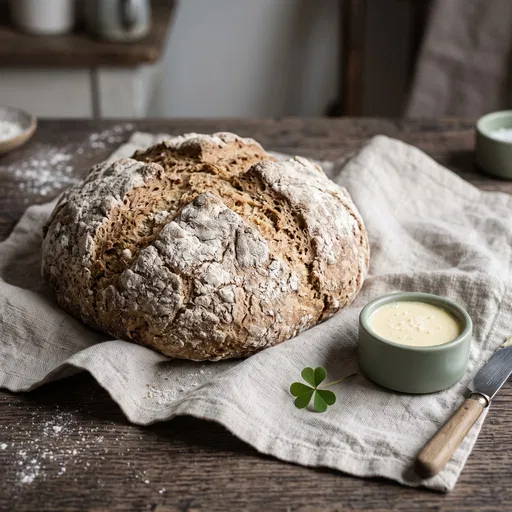 Rustic Irish Soda Bread With Salted Butter