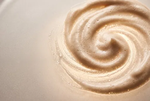 Warm Beige Cleansing Foam Swirl Macro