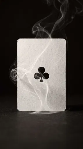 Minimalist Club Playing Card in Smoke