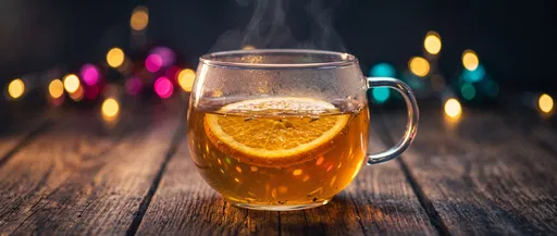 Steaming Herbal Tea with Orange Slice